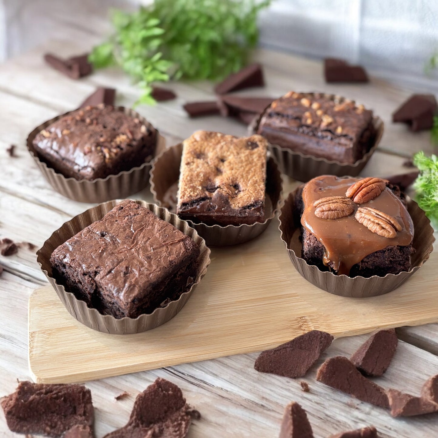 Artisanal Triple Chocolate Fudge Brownies